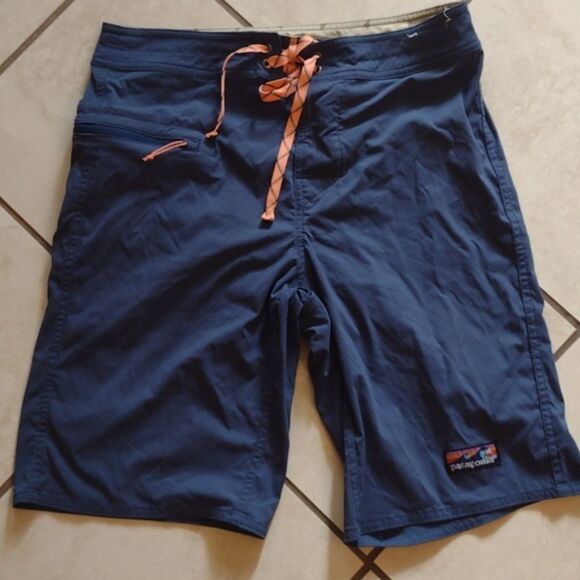 Patagonia Stretch Wavefarer Board Shorts Dark Blue Swim Trunk size 30 - Picture 2 of 15